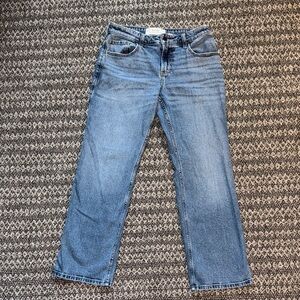 Hollister Blue Low-Rise Relaxed Straight Jeans Size 4R/w27